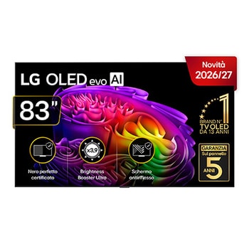 Foto frontale TV OLED83G64LW con bollo cashback