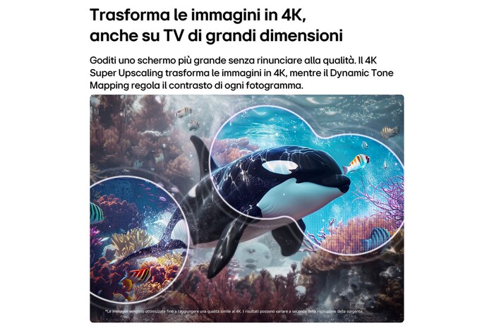 Caratteristica 4K Super Upscaling