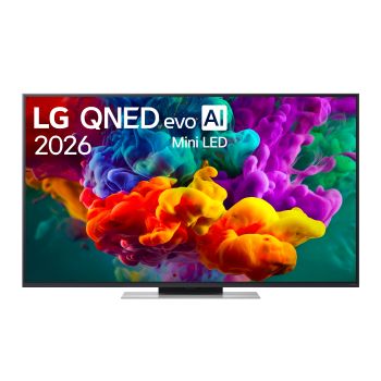 Vista frontale di TV 55 pollici LG QNED evo AI MiniLED QNED86B 4K Smart TV 2026 55QNED86B6B