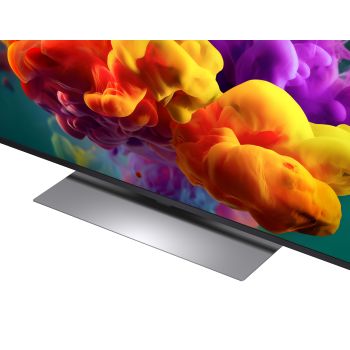 Dettaglio della base da appoggio del TV LG QNED evo Mini LED 55QNED86B6B