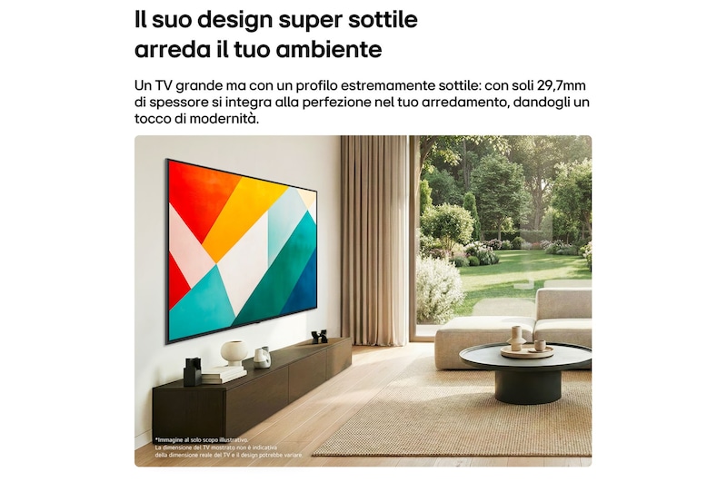 Caratteristica Design super sottile per il TV LG QNED evo MiniLED