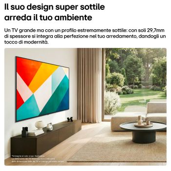 Caratteristica Design super sottile per il TV LG QNED evo MiniLED