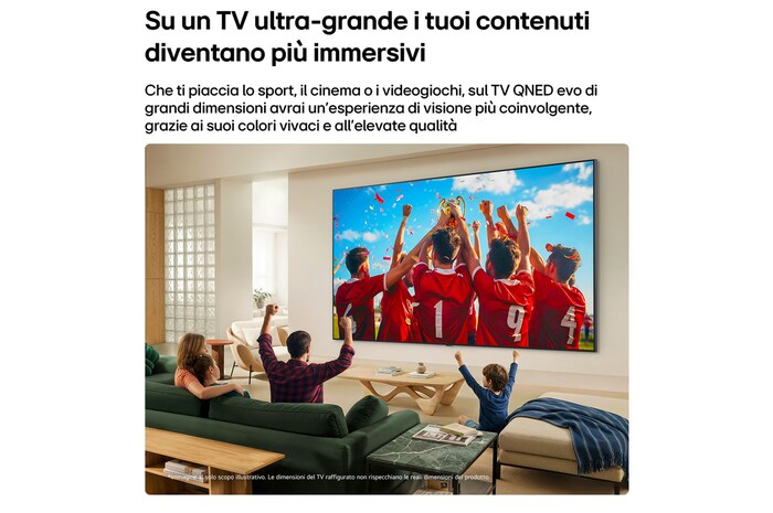 Caratteristica schermo ultra grande del TV QNED evo Mini LED 86QNED87B6A