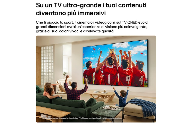 Caratteristica schermo ultra grande del TV QNED evo Mini LED 86QNED87B6A