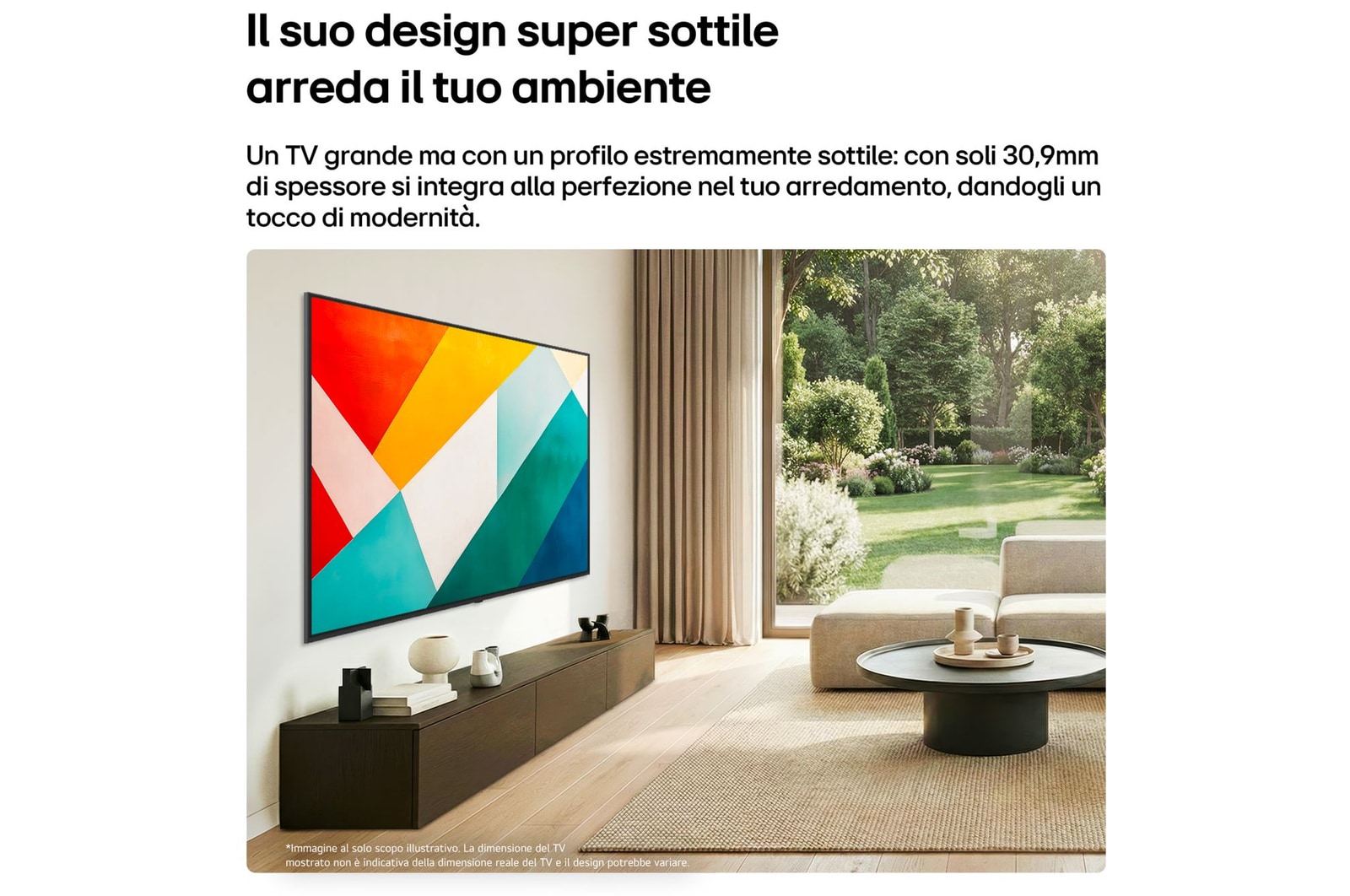 Caratteristica Design super sottile per il TV LG QNED evo MiniLED