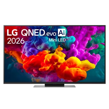 Vista frontale di TV 55 pollici LG QNED evo AI MiniLED QNED87B 4K Smart TV 2026 55QNED87B6A