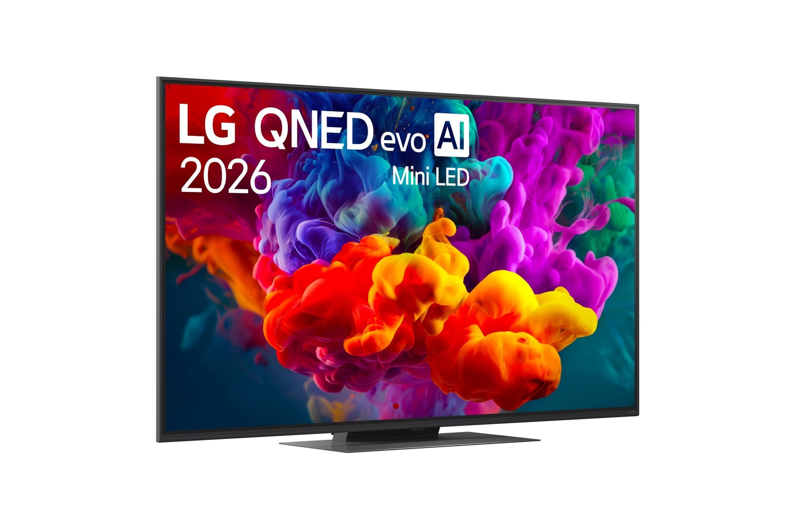 Immagine di tre quarti verso destra del TV LG QNED evo Mini LED 55QNED86B6B