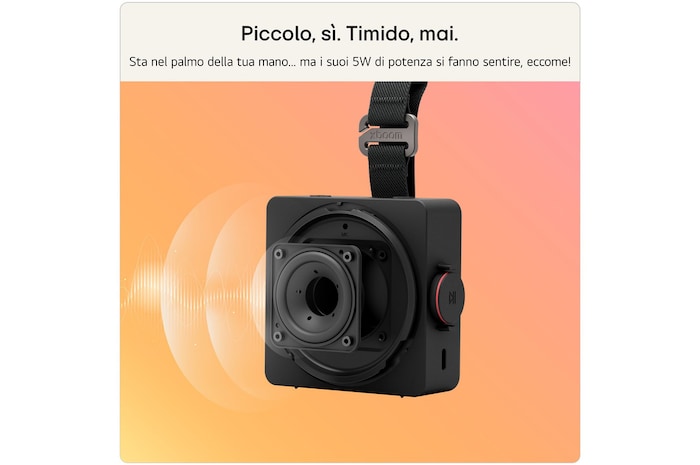 Sta nel palmo della mano con 5W di potenza xboom Mini