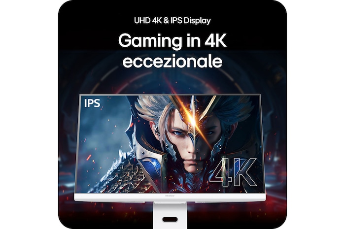 Monitor Gaming LG UltraGear 32G810SA, che presenta un gaming eccellente in risoluzione 4K sul display UHD 4K IPS.