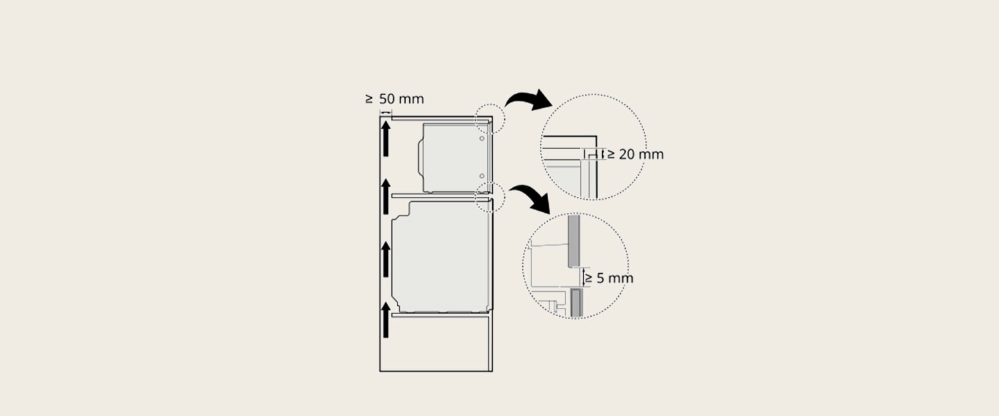 Dimensioni del forno a microonde da incasso nell'area di installazione