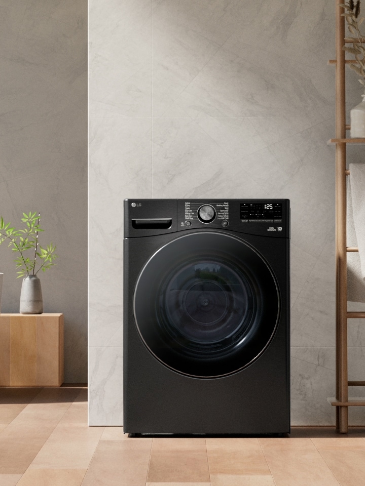 Video dell'asciugatrice installata in un ambiente domestico con una lavatrice.