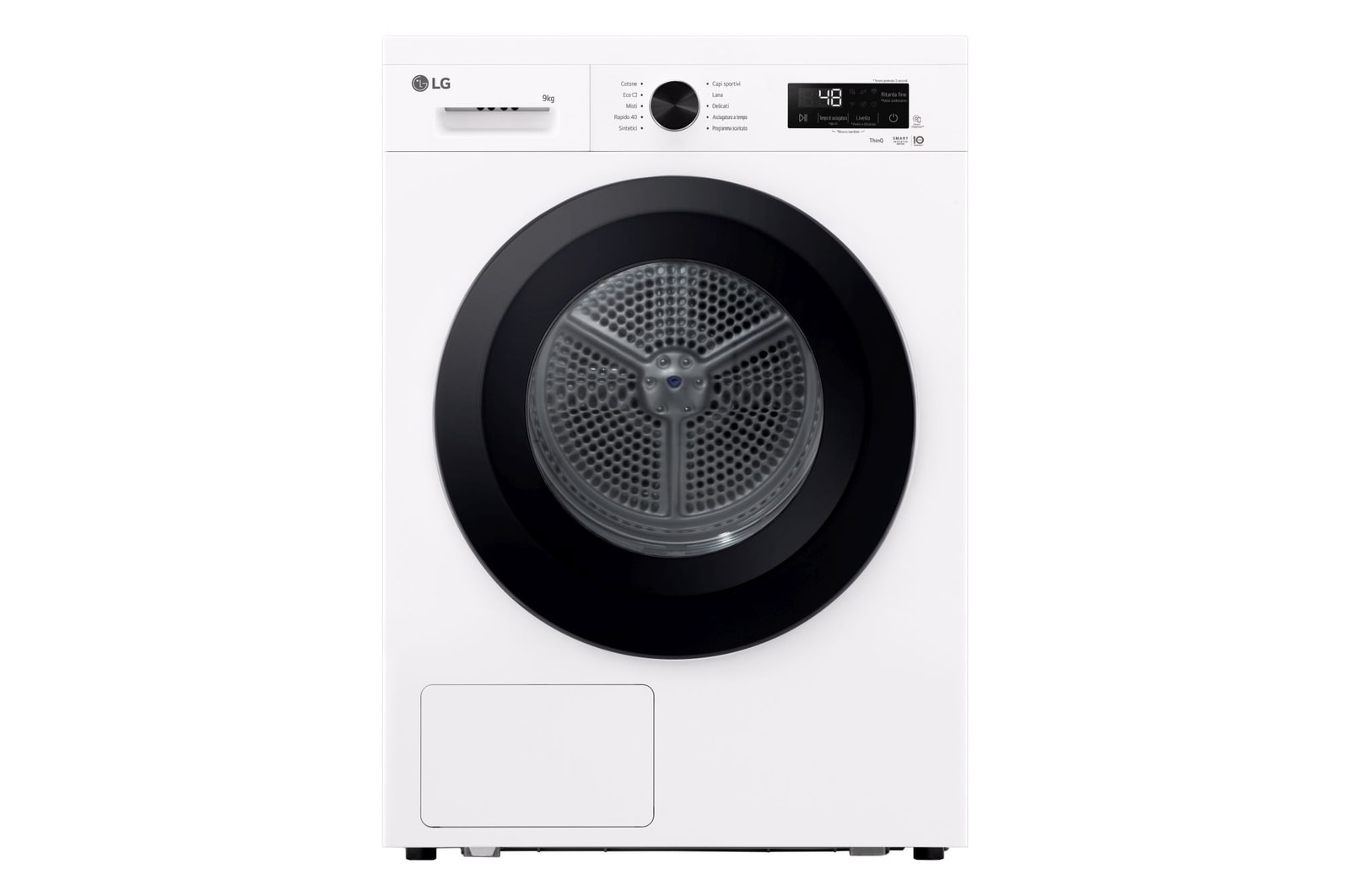 Vista frontale di Asciugatrice 9kg Pompa di calore | Serie X1 Classe C | Condensatore Autopulente RNX1009NWK