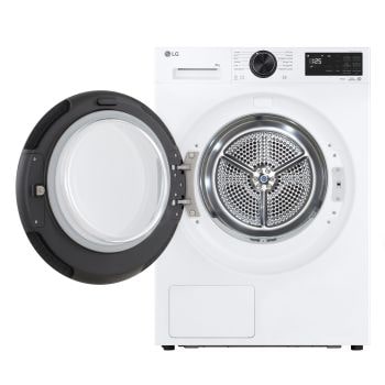 Foto frontale con oblò aperto asciugatrice LG RNX5008TLB