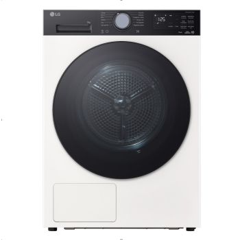 Vista frontale di Asciugatrice 10Kg Pompa di calore DUAL Inverter Serie X5 Classe C | Turbo Dry, AI Dry, Wi-Fi, Allergy Care | Silver Knob RNX5010TWBC