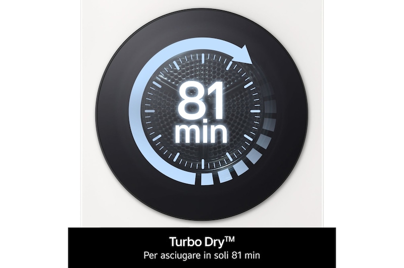 Funzione Turbo Dry™ su LG RNX5010TWBC: asciugatura rapida in soli 81 minuti.