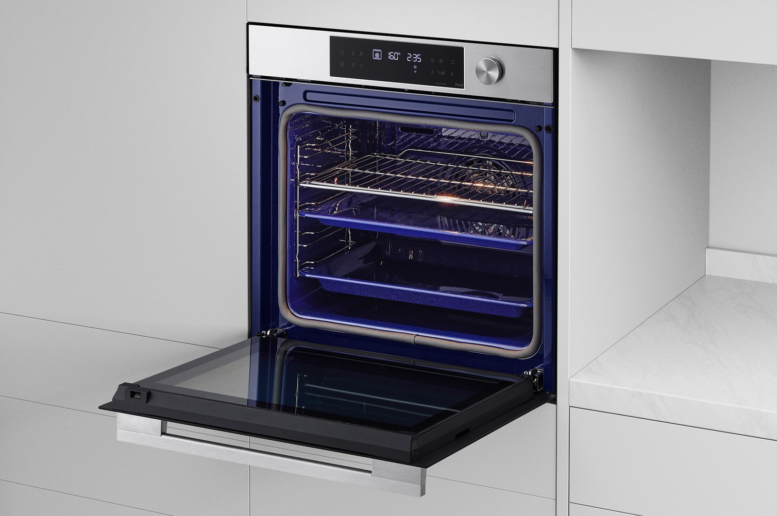 LG Offerta Kit: Forno InstaView 76L Classe A+ e Lavastoviglie a scomparsa totale QuadWash Serie 4, WSED7612S.DB475