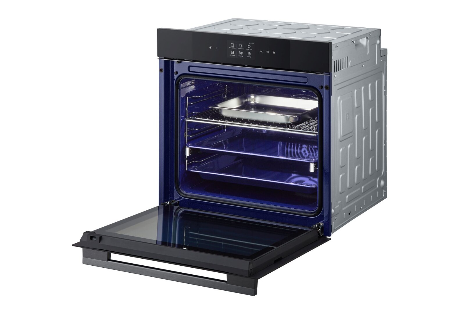 Foto di tre quarti rivolto verso sinistra con sportello aperto