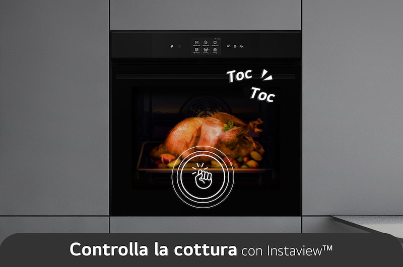 LG Offerta Kit: Forno 100% vapore InstaView 76L Classe A++ e Piano induzione 60cm, Potenza 2,5 ~ 7,4kW, WSED7667M.CBIZ7