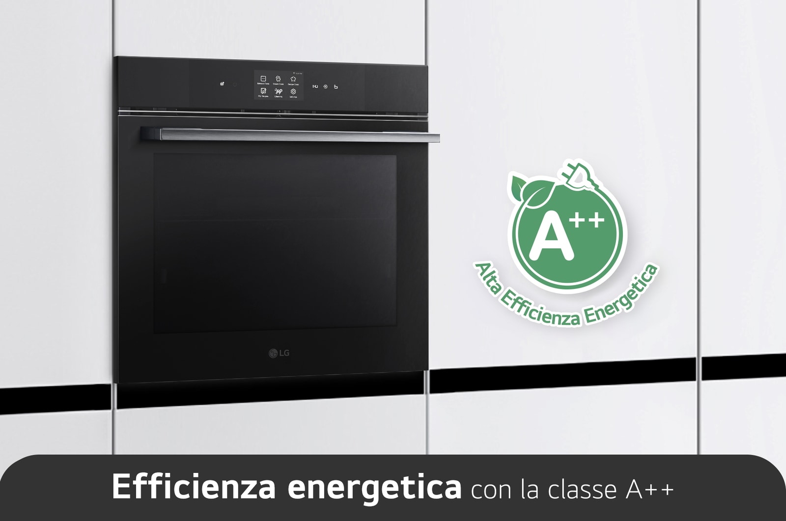 LG Offerta Kit: Forno 100% vapore InstaView 76L Classe A++ e Lavastoviglie a scomparsa totale QuadWash Serie 4, WSED7667M.DB475