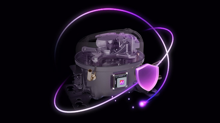 Immagine del Compressore AI Inverter che apprende le abitudini di utilizzo per ottimizzare le prestazioni di raffreddamento e l’efficienza energetica