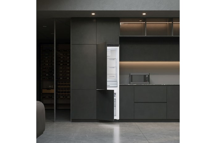 Foto ambientata del frigorifero installato in cucina