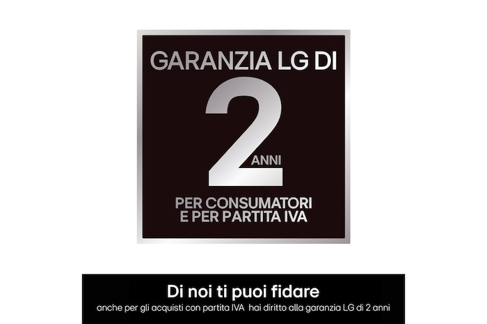 Caratteristica 2 anni di garanzia per consumatori e partite IVA