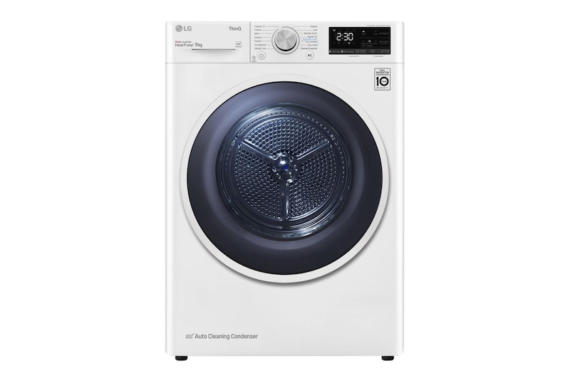 LG Offerta Colonna Bucato Lavatrice 10kg Serie R5 Classe A-10% + Asciugatrice 9kg Serie V9 Classe C, F4R5010TSWW.RH90V
