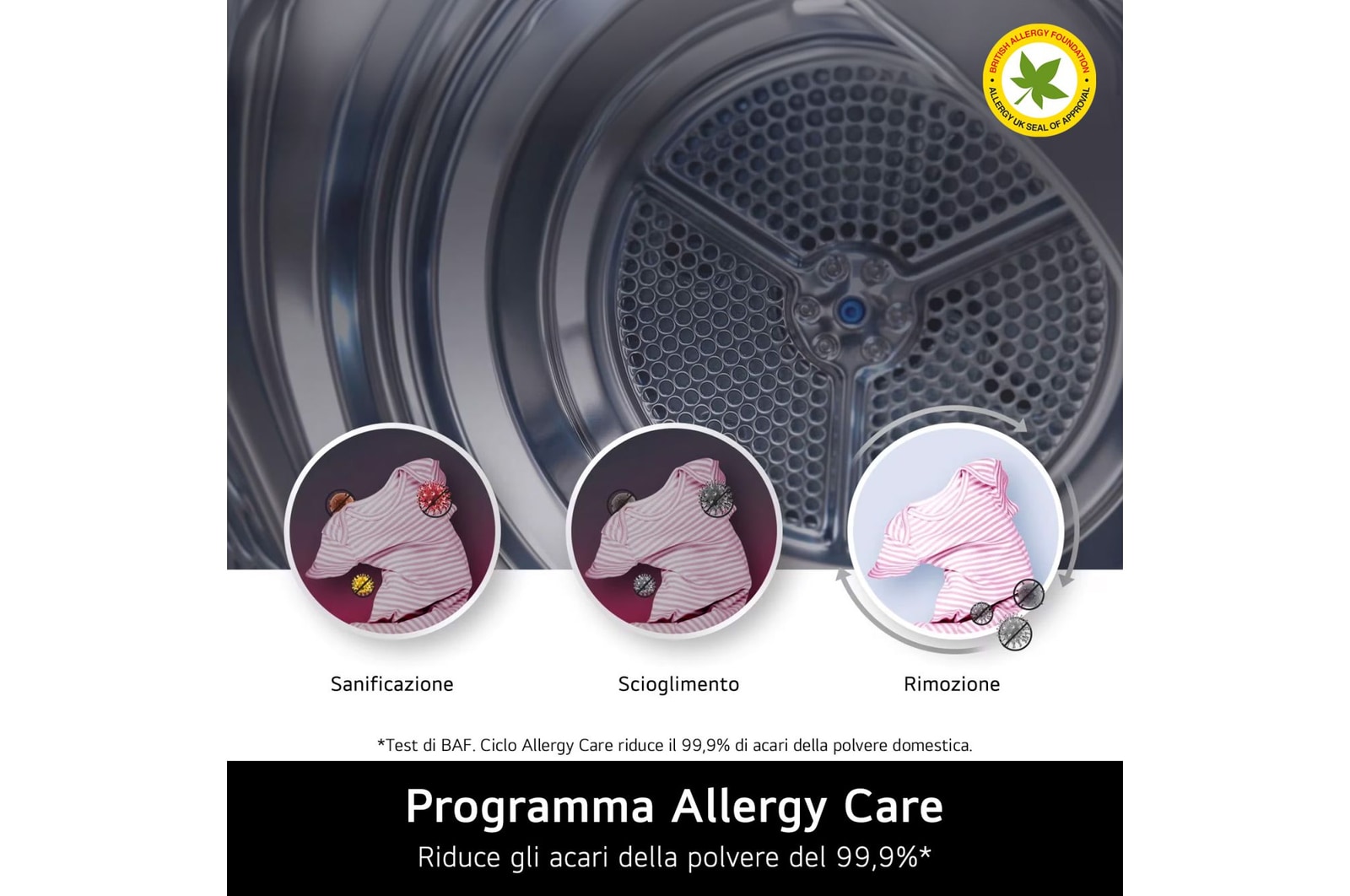 LG Offerta Kit Esclusivo: Lavatrice 9kg AI DD™ Serie R3 Classe A-10% + Asciugatrice 9kg Pompa di calore DUAL Inverter classe A+++, F4R3009NNWB.RH90V9