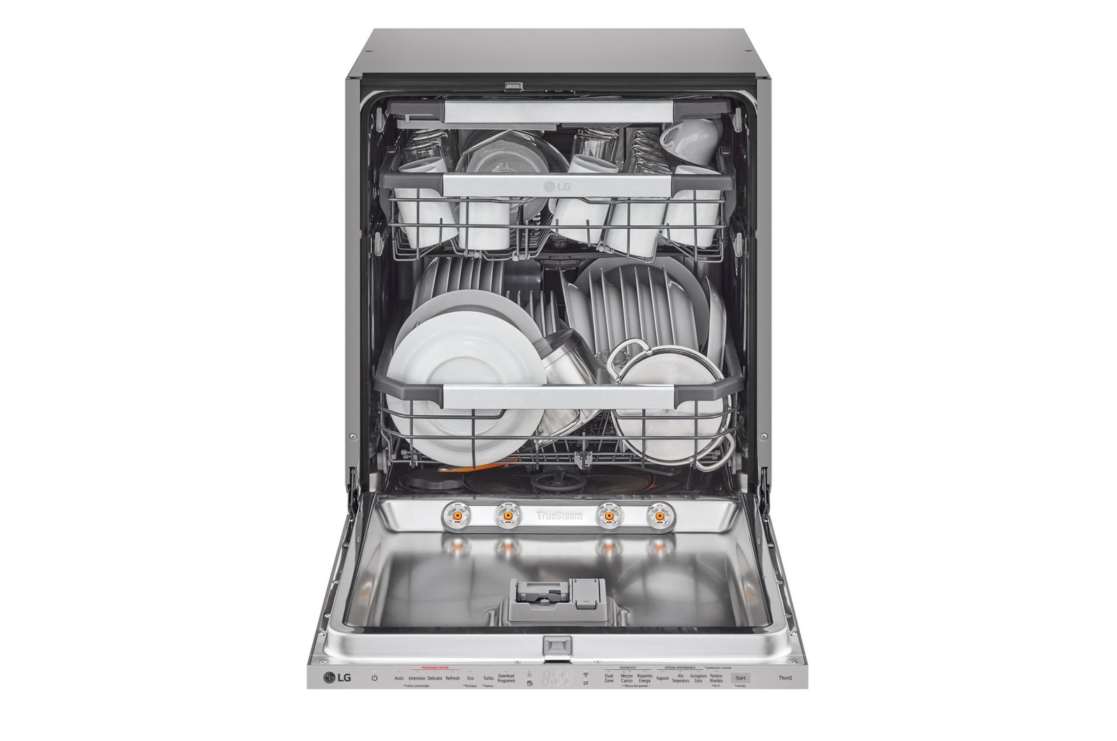 LG Offerta Kit Esclusivo: Frigorifero Side-by-Side InstaView Classe D, 635L + Lavastoviglie a scomparsa totale QuadWash Serie 4, Classe A 43dB, GSGV80PYLD.DB475