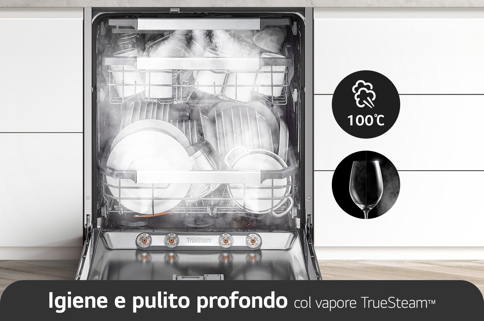 LG Offerta Kit: Forno InstaView 76L Classe A+ e Lavastoviglie a scomparsa totale QuadWash Serie 4, WSED7612S.DB475