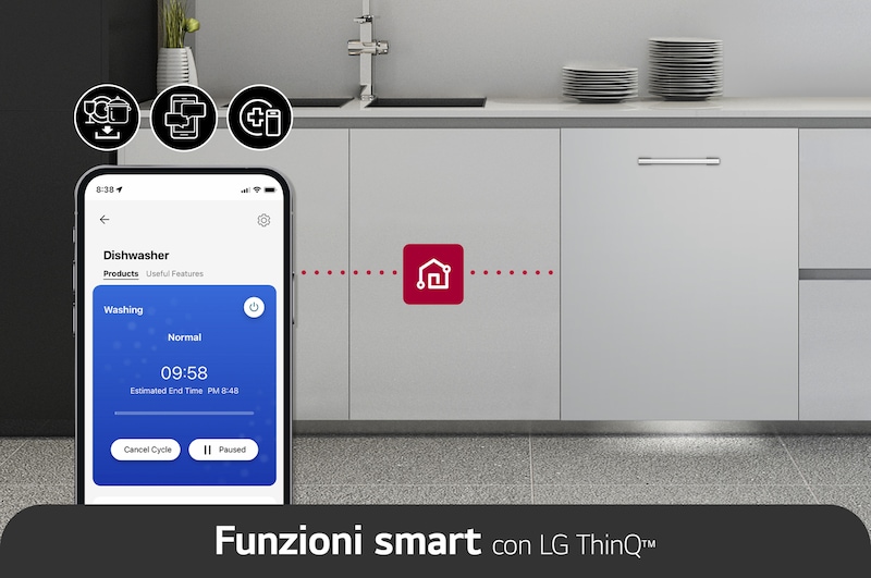 LG Offerta Kit: Forno InstaView 76L Classe A+ e Lavastoviglie a scomparsa totale QuadWash Serie 4, WSED7612S.DB475