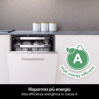 Caratteristica Alta efficienza energetica classe A Lavastoviglie a scomparsa totale LG DB476TXSW
