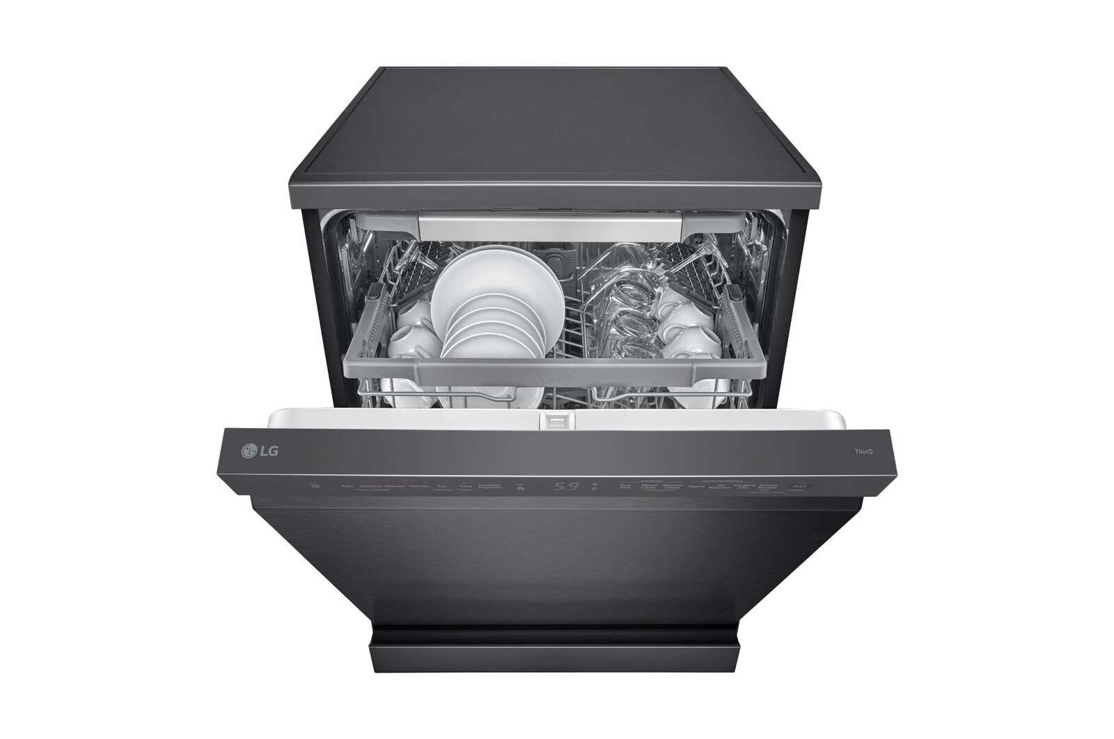 LG Offerta Kit Esclusivo: Frigorifero Side-by-Side InstaView Classe D, 635L + Lavastoviglie libera installazione QuadWash Serie 3, Classe B 43dB, GSGV80PYLD.DF365