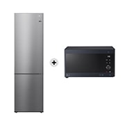 Vista frontale di Offerta Kit Esclusivo: Frigorifero combinato Classe A, 384L &#43; Microonde NeoChef 25 litri, potenza 1000W GBP62PZNAC.MH6565