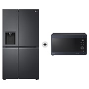 Vista frontale di Offerta Kit Esclusivo: Frigorifero Side-by-Side Classe D, 635L &#43; Microonde NeoChef 25 litri, potenza 1000W GSLV71MCTD.MH6565