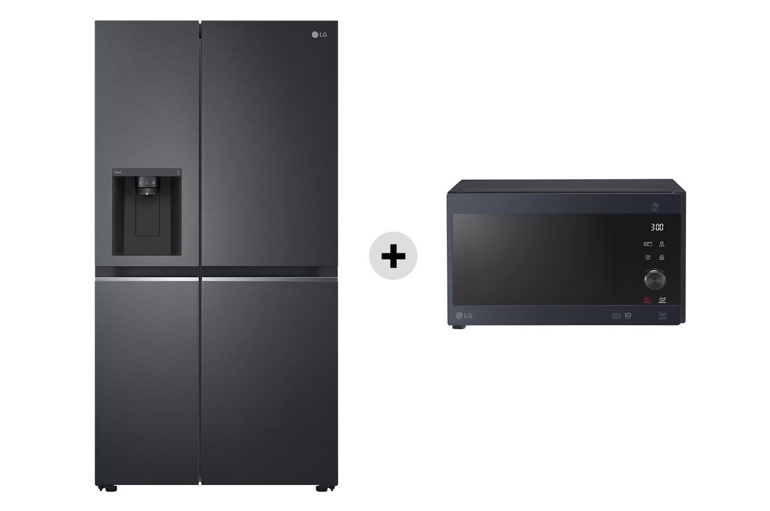 LG Offerta Kit Esclusivo: Frigorifero Side-by-Side Classe D, 635L + Microonde NeoChef 25 litri, potenza 1000W, GSLV71MCTD.MH6565