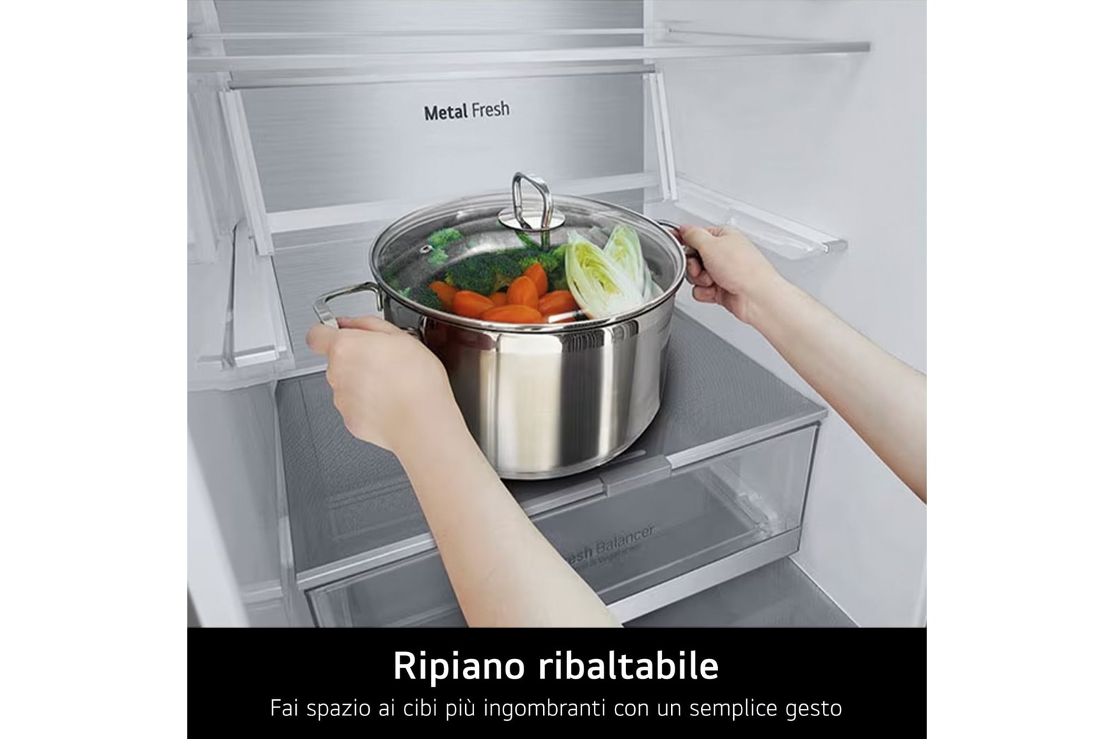 Dettaglio del ripiano ribaltabile