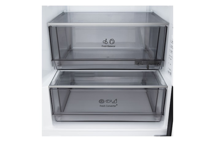 Foto frigorifero combinato LG GBBS322CEV vista dei cassetti 