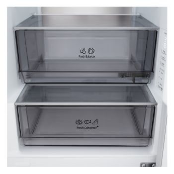 Frigorifero LG GBBS524APY, dettaglio dei cassetti Fresh Balancer e Fresh Converter+ nel vano frigorifero