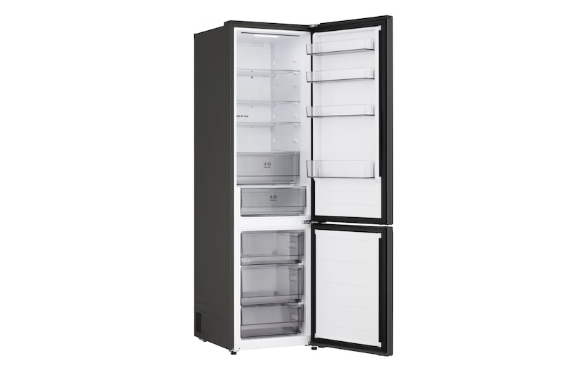 Immagine del frigo LG GBBSJ21DEP aperto e senza alimenti