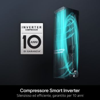 LG GBGW92GCEV Frigorifero combinato, Compressore Smart Inverter garantito 10 anni.