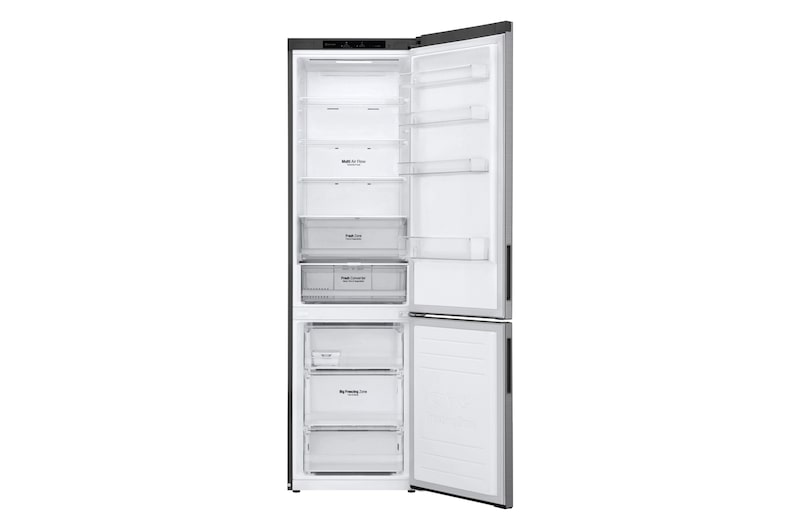 Frigorifero aperto completamente vuoto