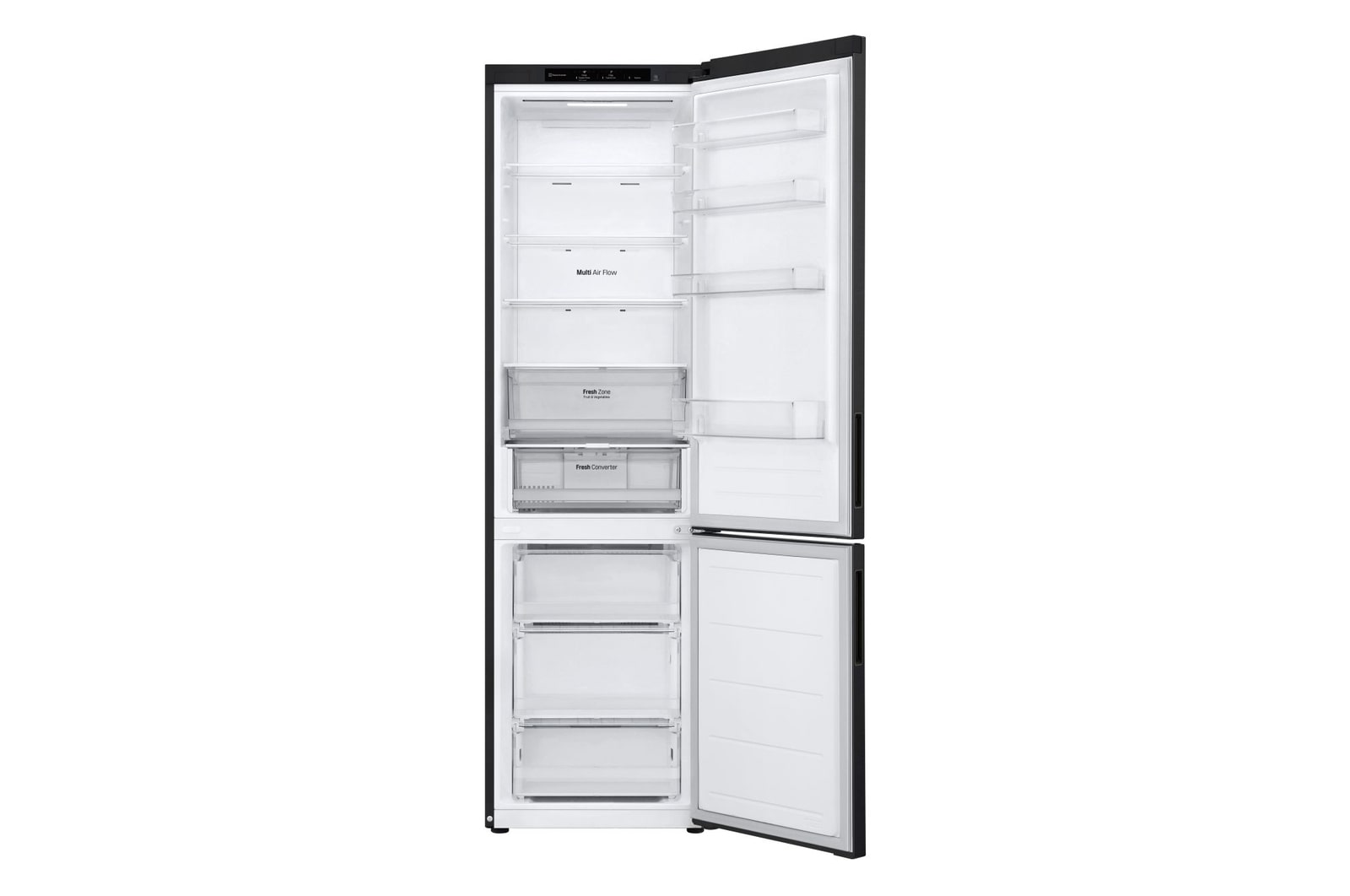 Frigorifero con entrambe le porte aperte