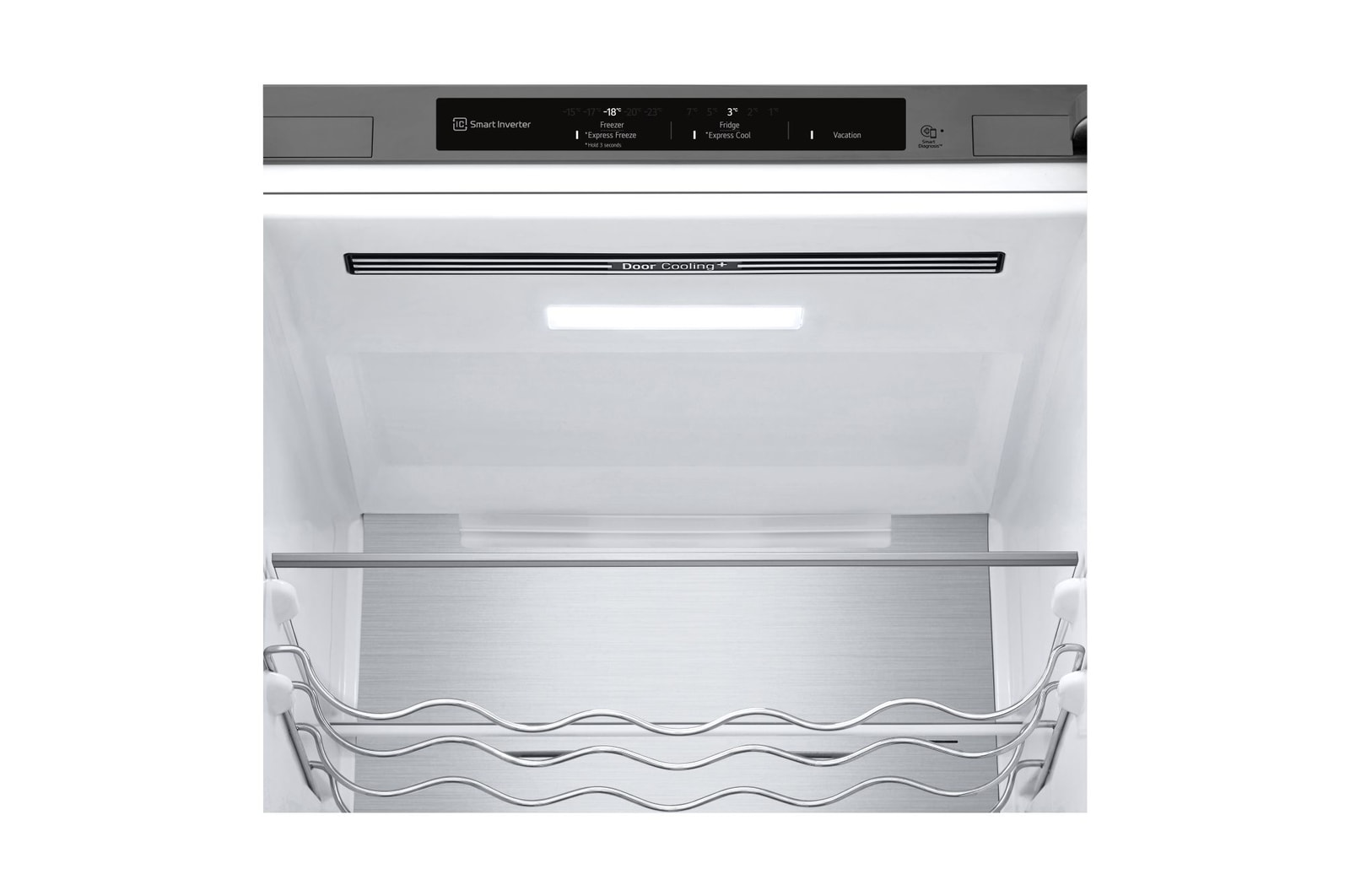 Dettaglio del display e della bocchetta door cooling
