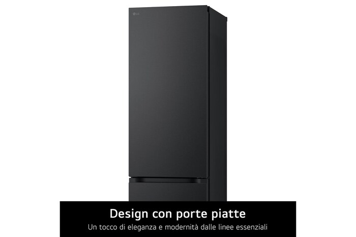 LG Frigorifero combinato | Classe B, 387L | Porte piatte, Metal Fresh, Door&Linear Cooling, Fresh Balancer & Converter | Nero, GBV7280BEV