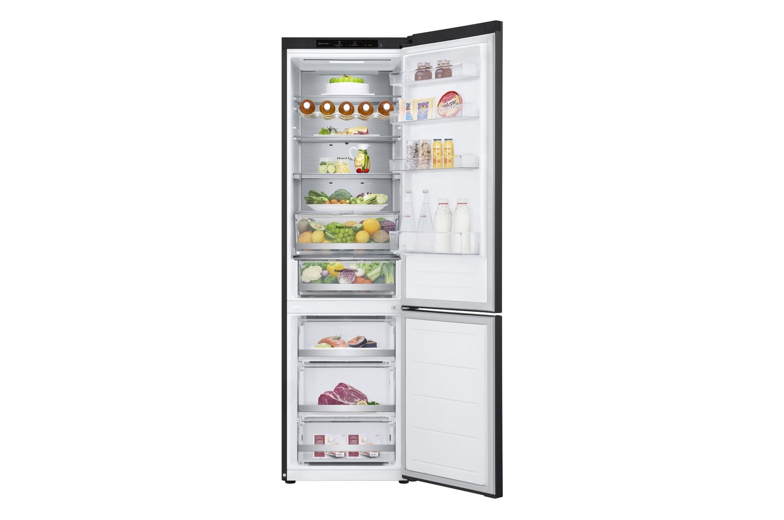 Immagine di Frigo Argentato Combinato Total No Frost, Classe D, Metal Fresh, 387L, Offerte Frigo a Doppia Porta