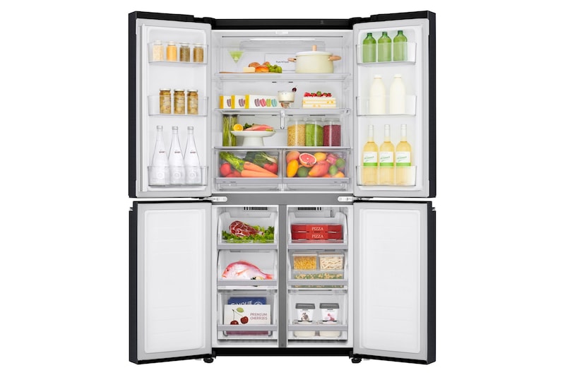 Front view all door open with food