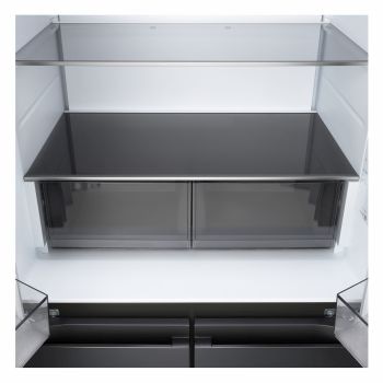 Frigorifero Multidoor Slim LG GMBS30SDEP con interno vuoto, ripiani in vetro e ampi cassetti inferiori.