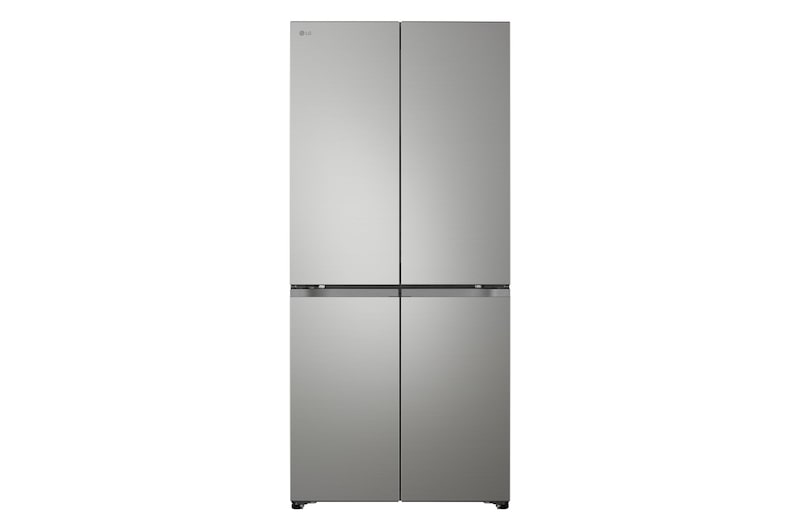 Frigorifero Multidoor Slim LG GMBS30SDPY, vista frontale a quattro ante in finitura silver.
