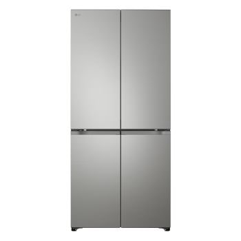 Frigorifero Multidoor Slim LG GMBS30SDPY, vista frontale a quattro ante in finitura silver.